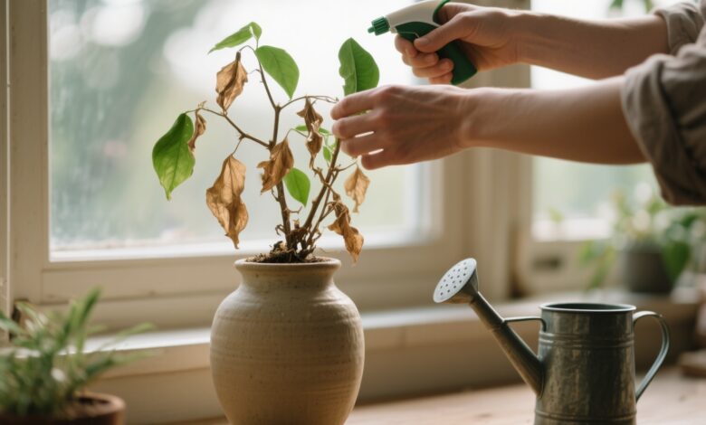 Como recuperar plantas secas ou doentes