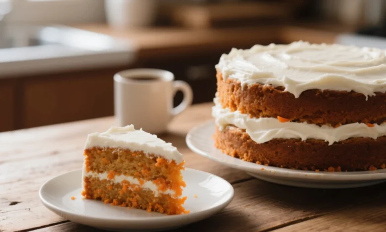 Receita de carrot cake americano com cobertura de cream cheese